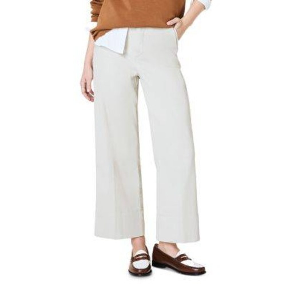 Spanx Pants Womens 2X Petite NWT Stretch Crop Wide Leg 2.0 Pants Classic White